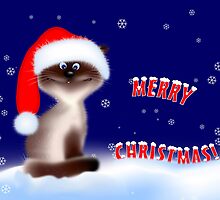 Christmas Cat by lydiasart