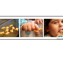 Snack Time- Mia eating goldfish by Shannon McClory