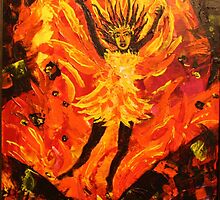 Pele Goddess of Fire16 x20 acrylic on canvas by eoconnor