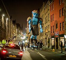 Blue man walking by chrisdonia