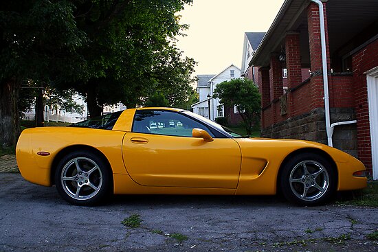2004 ish Yellow Corvette by Matthew Hutzell