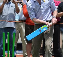 Prince William Playing Cricket At Flowerdale by Luke Donegan