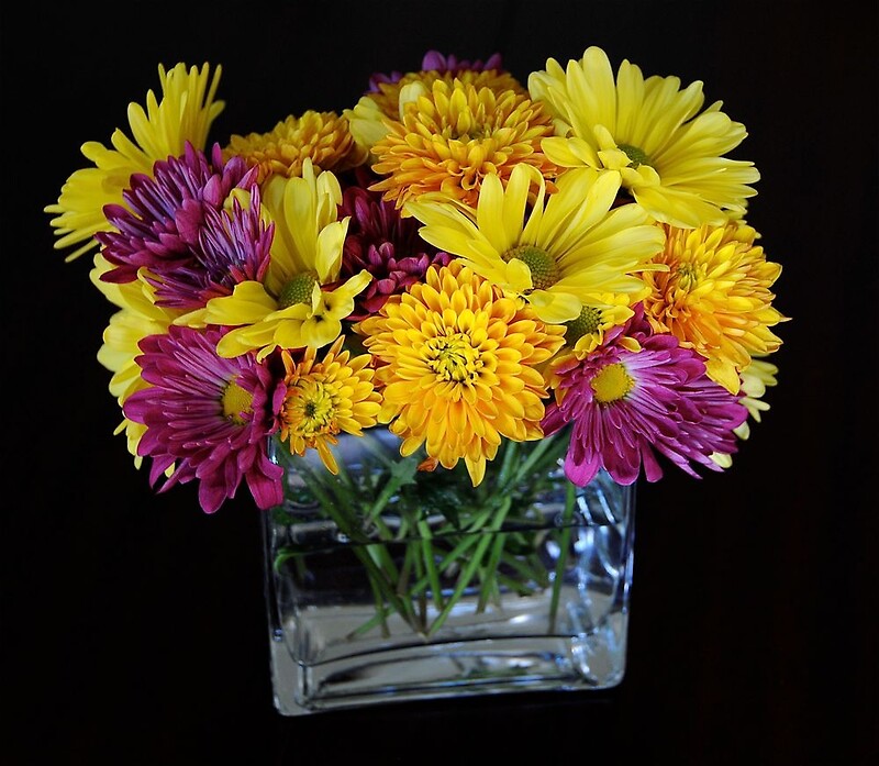 "Chrysanthemum Bouquet" by virgomerry Redbubble