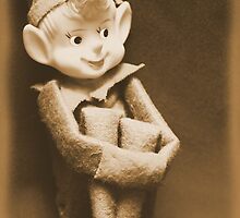 Vintage Christmas Elf by Carrie Bonham