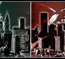 metropolis skyline by vampvamp