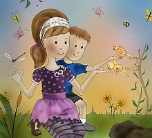 Feeding the Birds by Kristy Spring-Brown