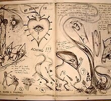 My Heart Is Aching! (1994 Sketchbook ) by John Dicandia ( JinnDoW )