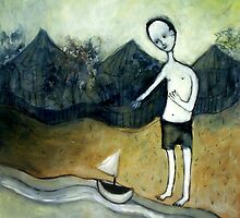 boy and his toy boat by glennbrady