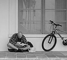 Reader BW by Larry Grayam
