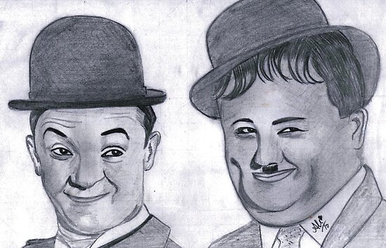Laurel and Hardy by Bobby Dar