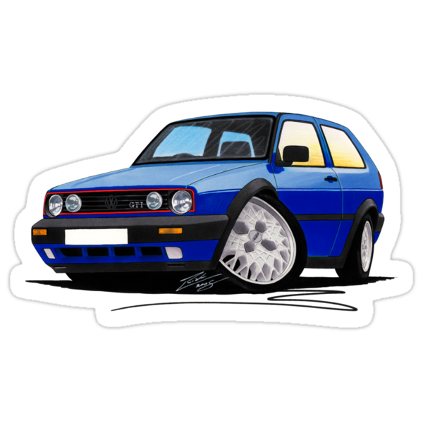 VW Golf GTi Mk2 Blue by Richard Yeomans