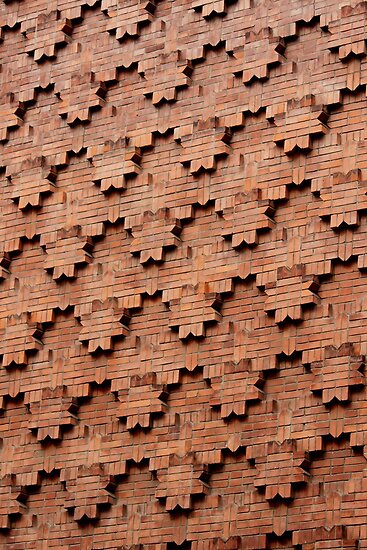 Red+Brick+Patterns Brick Patterns on a Wall, Turin, Italy" by Indrani Ghose | Redbubble