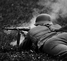 German WWII Soldier Firing by Guy Carpenter