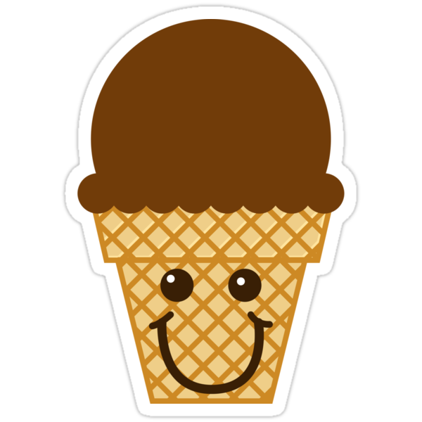 “Chocolate Ice Cream Cone” Stickers by KimberlyMarie | Redbubble