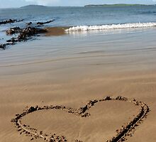 sandy love heart by morrbyte