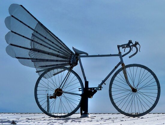 flying bicycle with wings