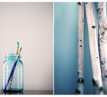 Mason Jars and Birch Trees by girdo