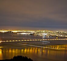 Light Trails Under the Golden Gate by Howard Lorenz