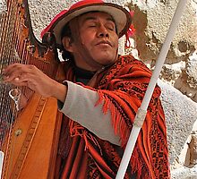 Peruvian Harpist by Escott O. Norton