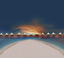 Sunset at tahiti by Nasko .