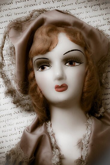 Old Doll On Letter by Garry