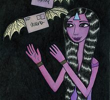Girl Receiving Mail by Bethy Williams