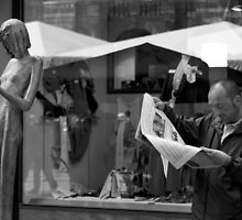 the newspaper reader by fabio piretti