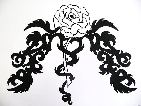 tribal rose tattoos