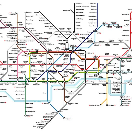 london tube map. London Tube Map by Alex Norman