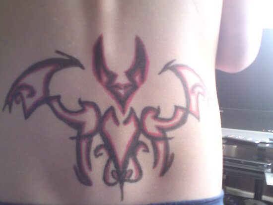 tribal bat tattoo