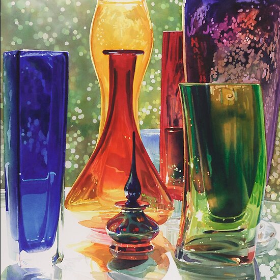 painting glass. Glass Watercolor Painting