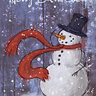 Snowy Christmas Card by Ine Spee
