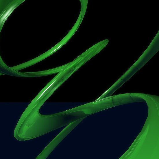 Black And Green Abstract. Abstract green on lack by