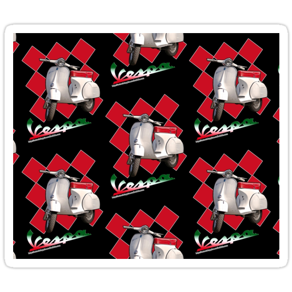 Vespa as a sticker Click on the image to purchase