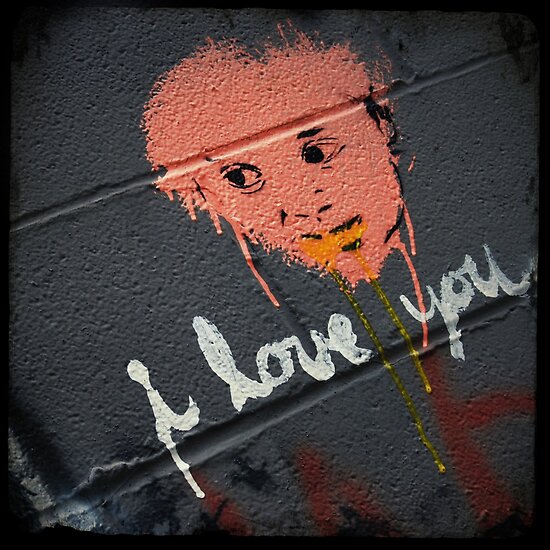 i love you graffiti art. I Love You Graffiti by Robert
