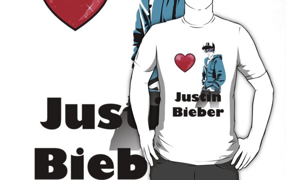 i love justin bieber logo. i love justin bieber t shirts.