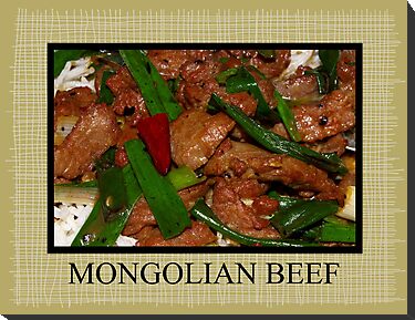mongolian beef placemat by