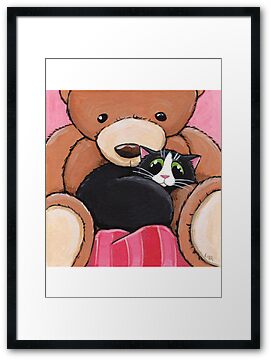 Big Ted - Cat Art Print by Lisa Marie Robinson