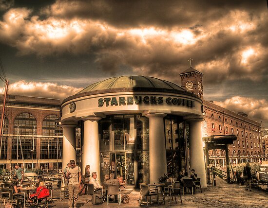 Starbucks by the Dock (HDR) by Richard Ray