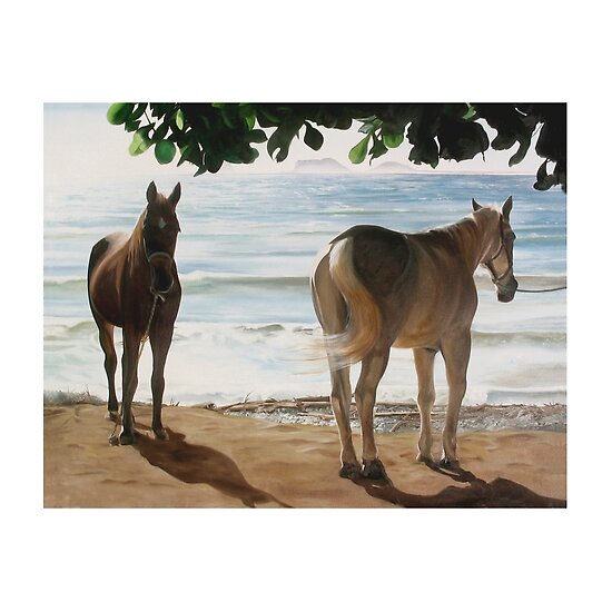 caballo de mar. quot;Caballos del Marquot; - oil