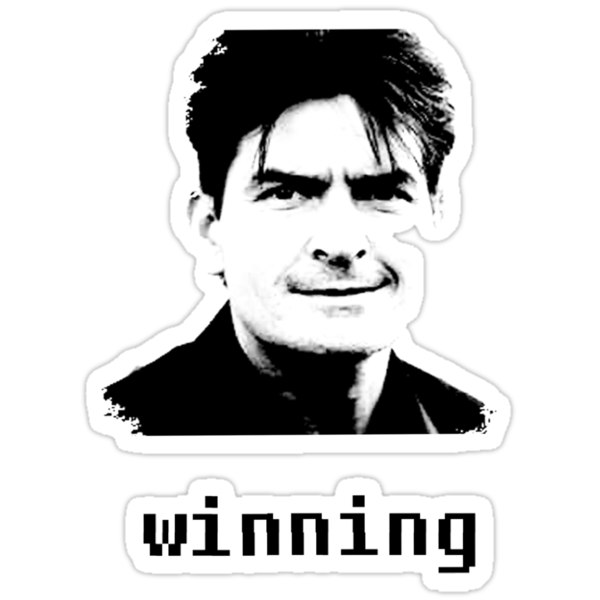 charlie sheen winning. Sticker: Charlie Sheen