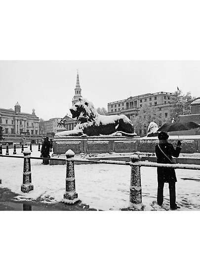 London Trafalgar Square in the Snow London Trafalgar Square in the Snow